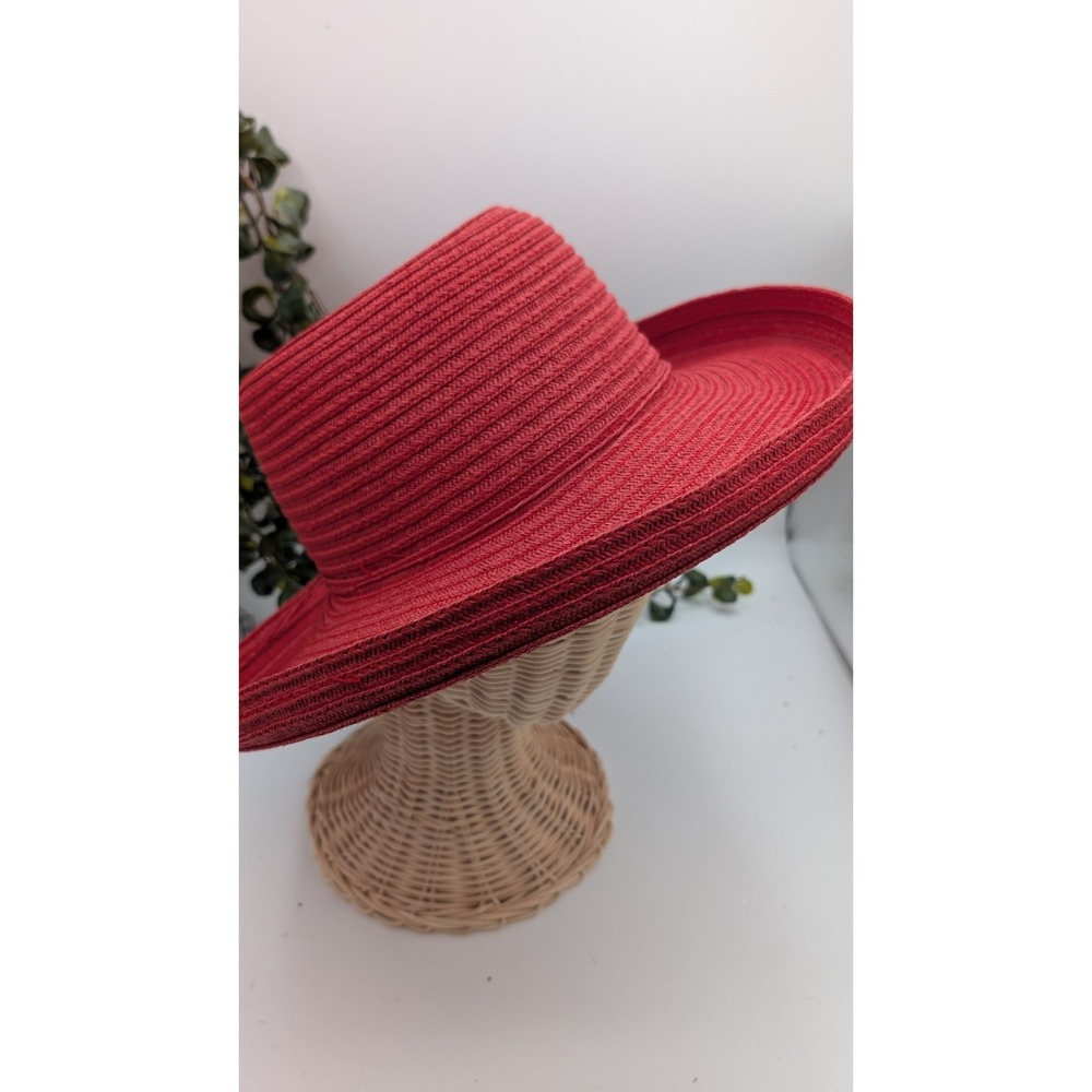 Fuchsia Wide Brim Straw Sun Hat Women's Beach Hatā Summer Vacation Vibes Sun Hat